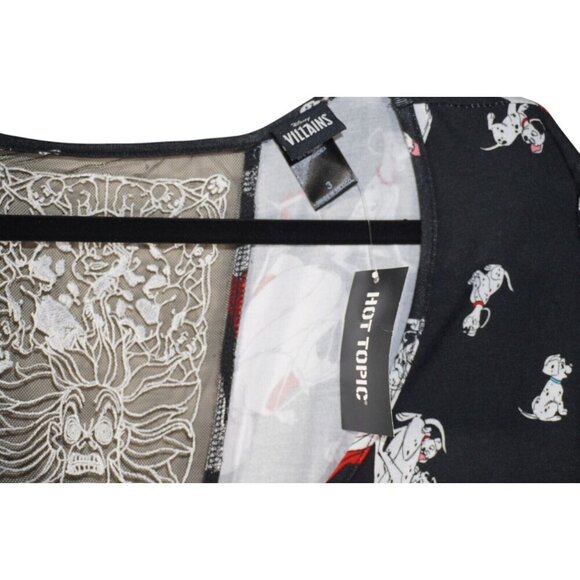 NWT Disney 101 Dalmatians Cruella De Vil Black Lace Back Dress - Size 3X - - Picture 7 of 9
